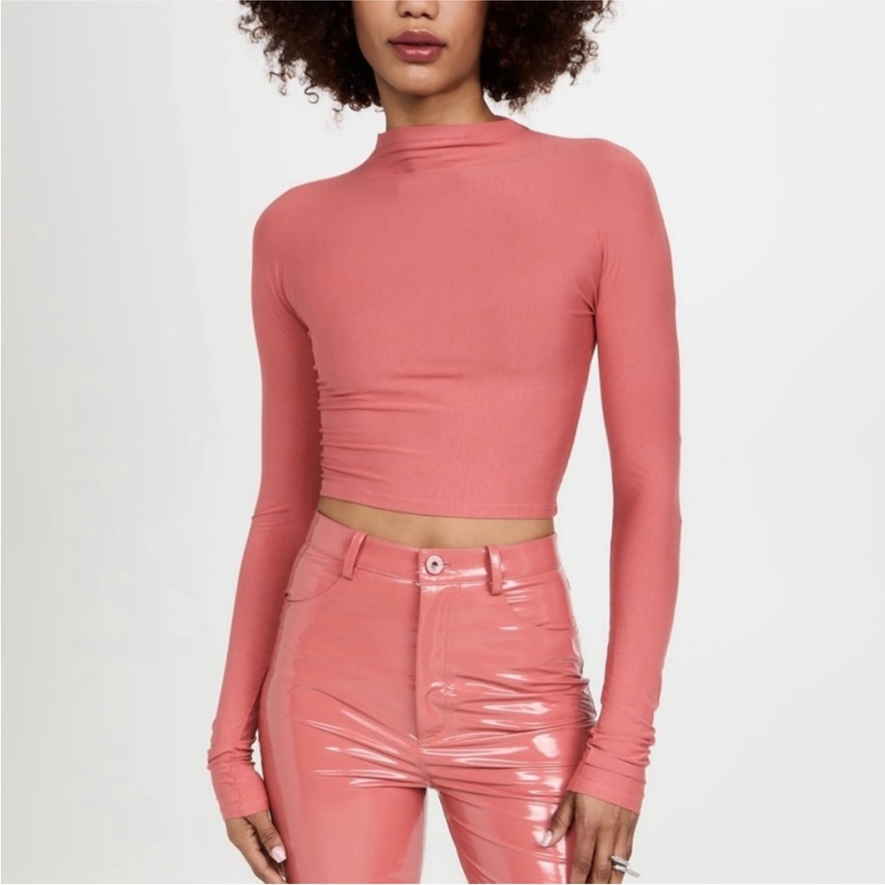 Sally LaPointe Coral Long Sleeve Top